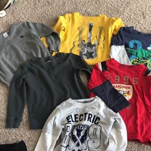 6 3T long sleeve tee/sweater bundle